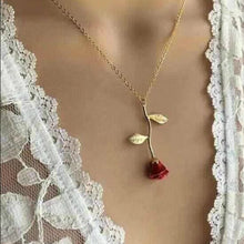Load image into Gallery viewer, 3 Color Charm Female Lovely Plant Flower Vlavicle Chain Charm Romance Red Rose Pendant Necklace for Women Birthday Gift