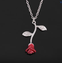 Load image into Gallery viewer, 3 Color Charm Female Lovely Plant Flower Vlavicle Chain Charm Romance Red Rose Pendant Necklace for Women Birthday Gift