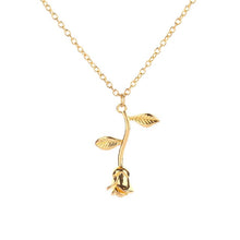 Load image into Gallery viewer, 3 Color Charm Female Lovely Plant Flower Vlavicle Chain Charm Romance Red Rose Pendant Necklace for Women Birthday Gift