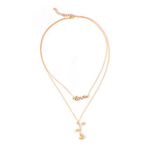 Load image into Gallery viewer, 3 Color Charm Female Lovely Plant Flower Vlavicle Chain Charm Romance Red Rose Pendant Necklace for Women Birthday Gift