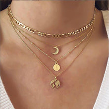 Load image into Gallery viewer, Multi-Layers Sequin Style Necklaces for Women Girl Simple Design Necklace Jewelry Daily Wear Necklace Female Jewelry