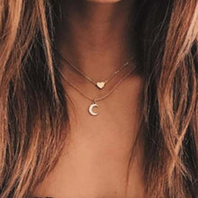 Load image into Gallery viewer, ZILPOIT Simple Moon Star Heart Choker Necklace for Women Chain Necklace Pendant on neck Chokers Bohemia Necklaces Jewelry Gifts