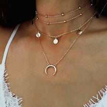 Load image into Gallery viewer, ZILPOIT Simple Moon Star Heart Choker Necklace for Women Chain Necklace Pendant on neck Chokers Bohemia Necklaces Jewelry Gifts